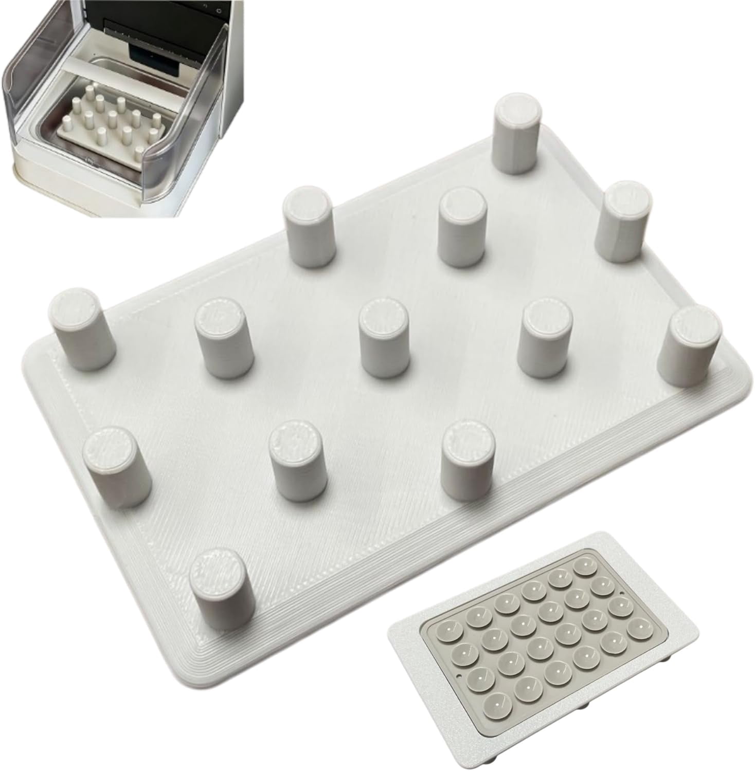Slow Feeder Bowl Insert, 13-Pillar Anti-Choke Silicone, for Automatic Pet Feeder, Cats Dogs