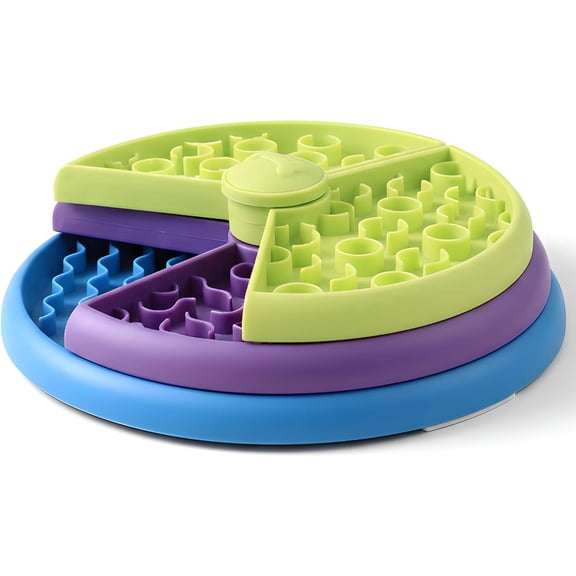 Slow Feeder Dog Bowl 3 Levels, Interactive Puzzle Design to Reduce Boredom and Anxiety, Non Slip Dog Slow Feeder for Small Medium Large Dogs, Anti Gulp Design Promotes Healthy Eating