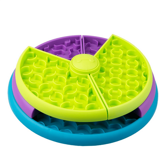 Slow Feeder Dog Bowl 3 Levels, Reduces Boredom and Anxiety Food Puzzle Feeder, Non-Slip Interactive