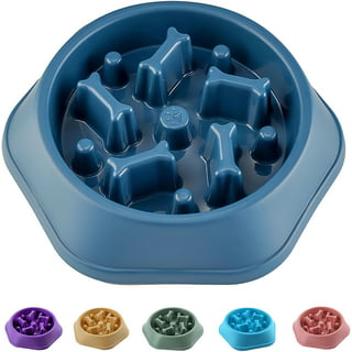 Mr. Peanut's Interactive Slow Feed Dog Bowl, Fun Healthy Bloat Stop Feeder  - Small