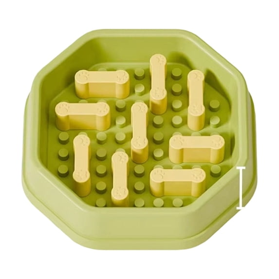 Slow Feeder Dog Bowl, Anti-Choking Pet Food Bowl with Removable Design, Non-Slip Anti-Tip Dog Slow Feeder, Cat Feeder in Green - For Dogs, Cats, Pet Mealtime, Slow Eating, Preventing Gulping