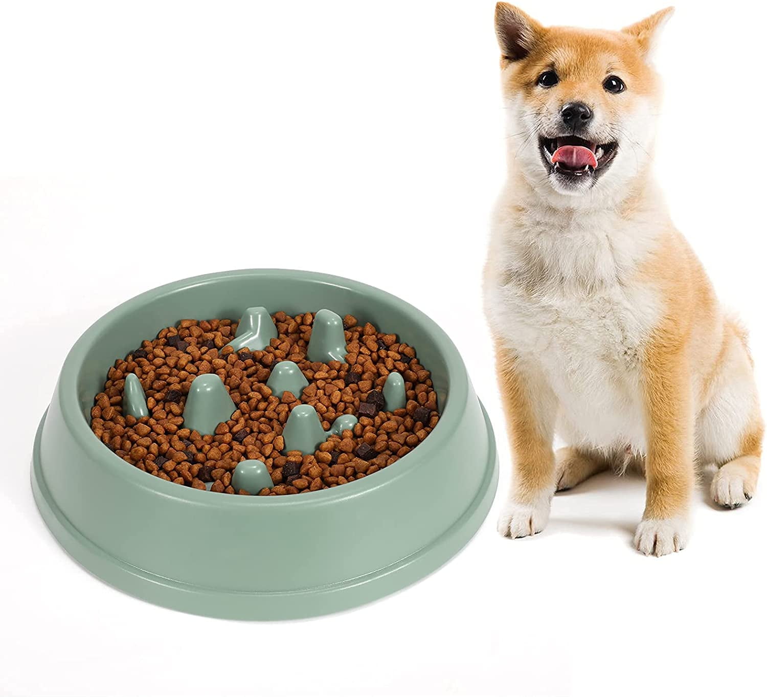 4Pcs Suction Pet Slow Eating Dish Feeder Puzzle Food Bowl Cat Dog Fast  Eating