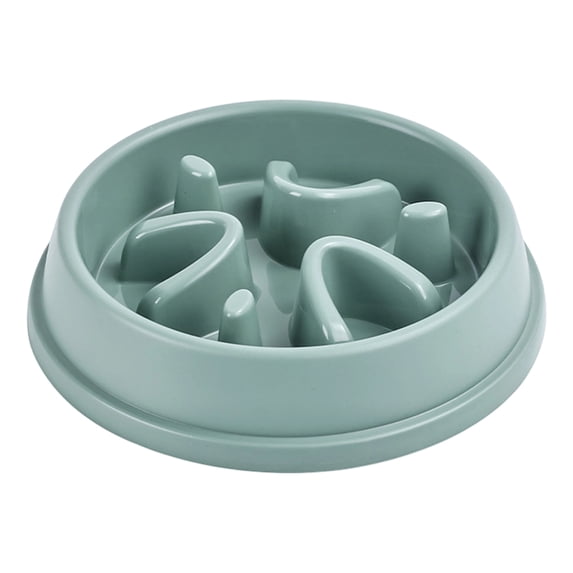Slow Feeder Dog Bowl, Anti Gulping Pet Feeding Bowl with Non Slip Bottom for Small Medium Large Dogs and Cats, Green