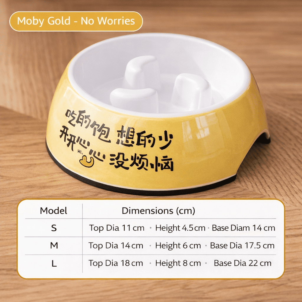 Slow Feeder Dog Bowl Anti Gulping Slow Feed Dog Food Bowl Pet Feeding Bowl Non Slip Dog Dish for Small Medium Dogs