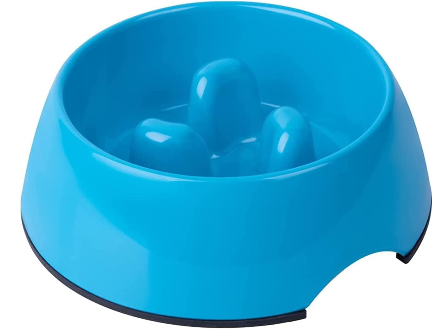 Picture of Slow Feeder Dog Bowl, Blue, Melamine, 1.5 Cup, Non-Skid Base, Heat ...