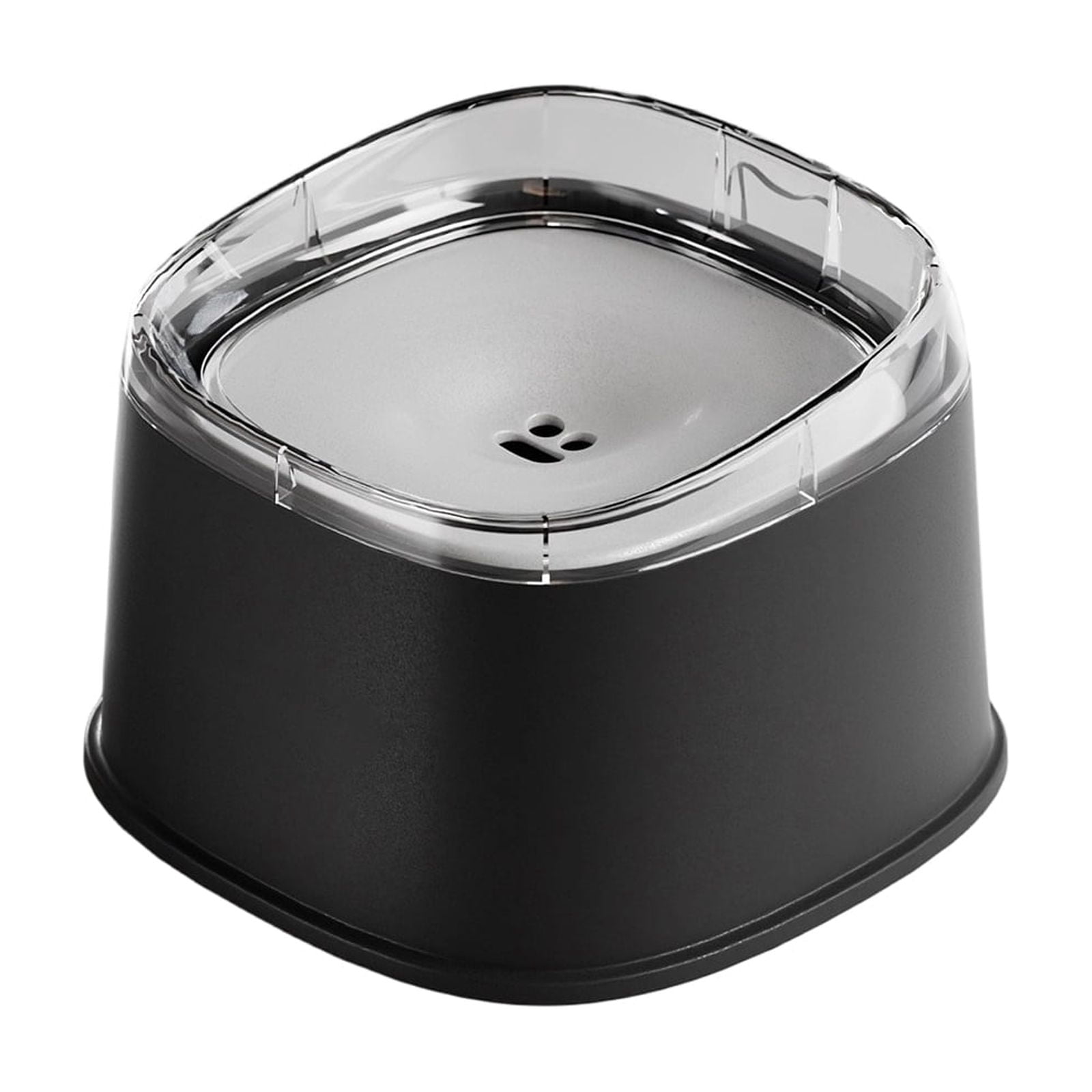 Slow Feeder Dog Bowl with Floating Water Disk, No-Spill Pet Drinking Station, Prevents Wet Mouth and Splashing, Ideal for Small and Medium Dogs, Black