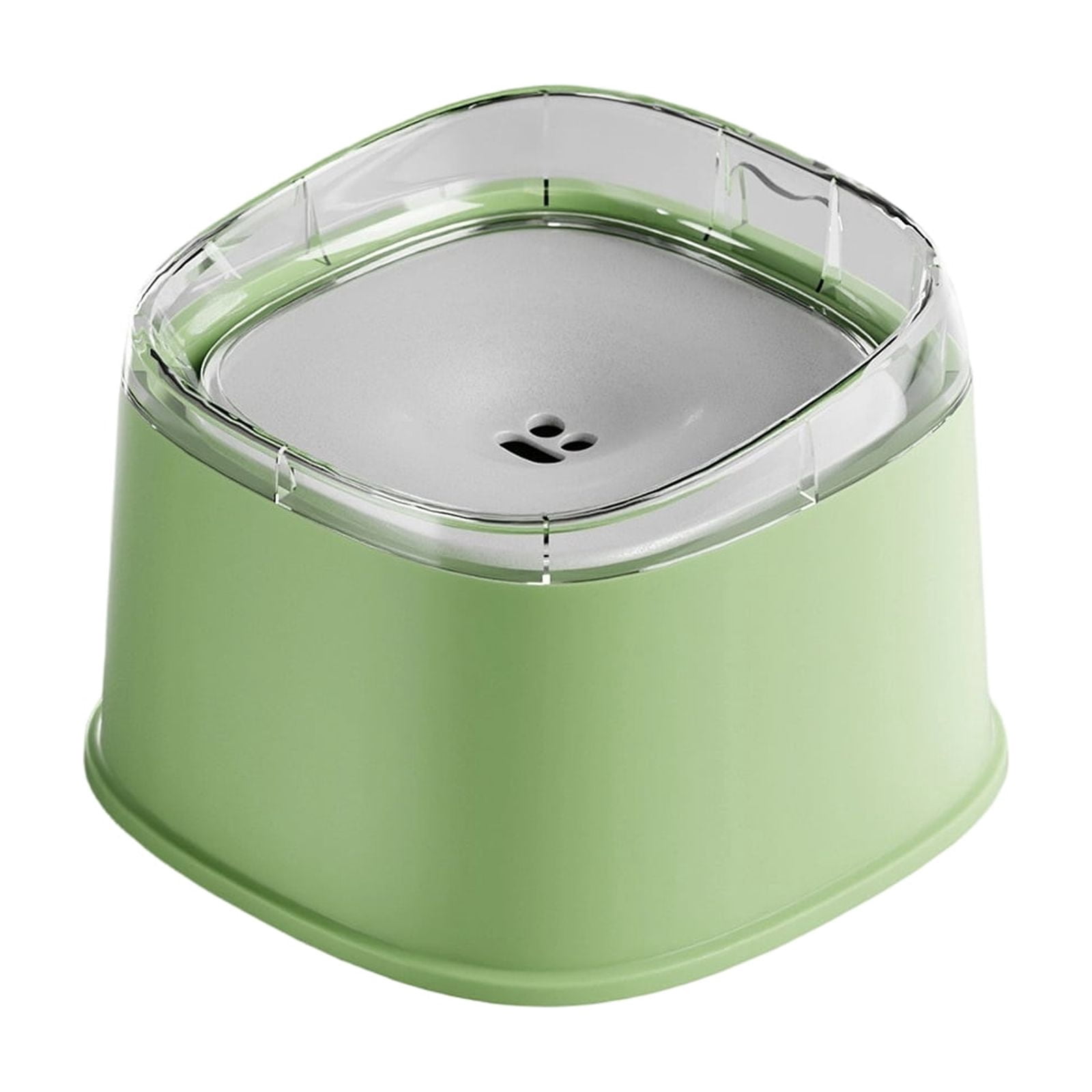 Slow Feeder Dog Bowl with Floating Water Disk, No-Spill Pet Drinking Station, Prevents Wet Mouth and Splashing, Ideal for Small and Medium Dogs, Light Green