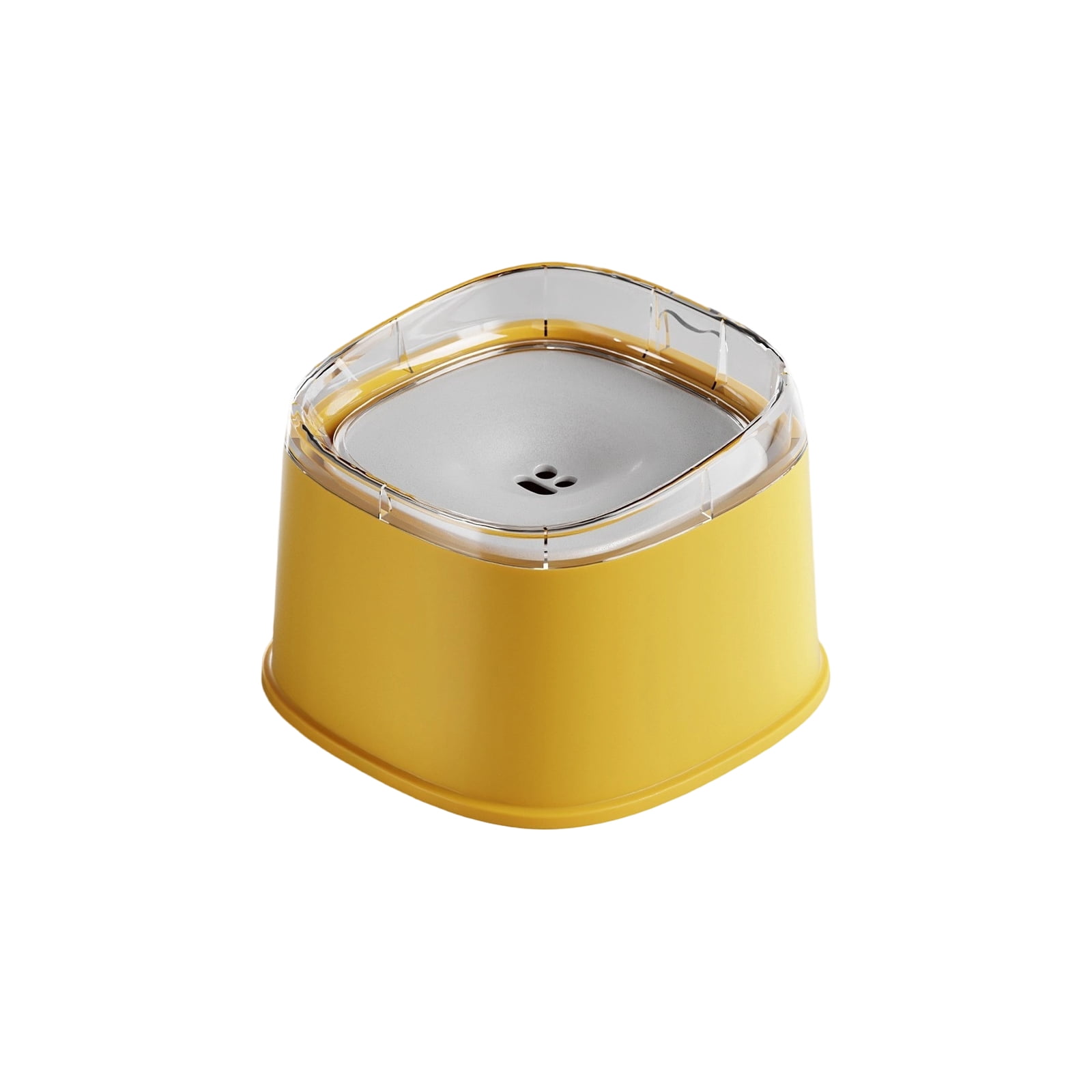 Slow Feeder Dog Bowl with Floating Water Disk, No-Spill Pet Drinking Station, Prevents Wet Mouth and Splashing, Ideal for Small and Medium Dogs, Orange