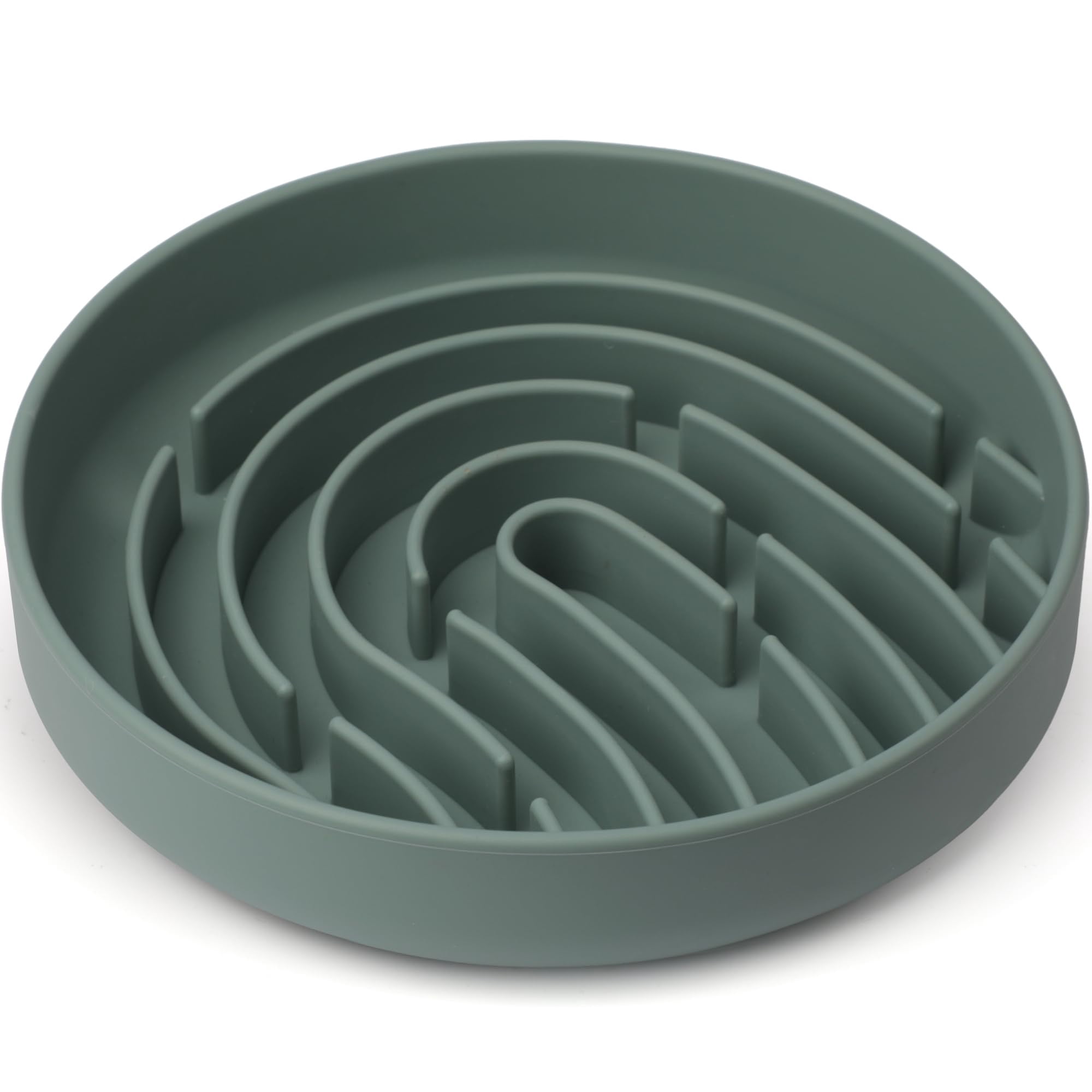 Slow Feeder Dog Bowl, Large Silicone Puzzle Toy for Fast Eaters, Interactie Dispenser to Preent Bloat & Oereating, Mental Stimulation for Dogs & Puppies, Durable Non-Slip Design, Dark Green