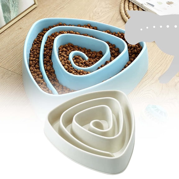 Slow Feeder Dog Bowl for Small/Medium Dogs - Anti-Choke Puzzle Design with Non- Base - Bloat Prevention Food Dish for Poodles, Corgis & Fast Eaters