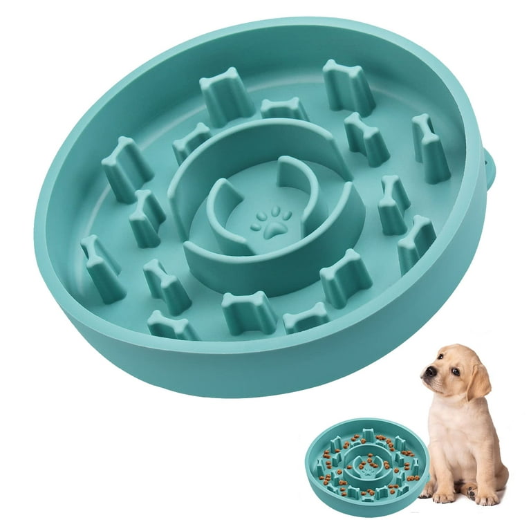 Slow Feeder Dog Bowl, Plastic Anti Vomiting Dog Slow Food Feeding