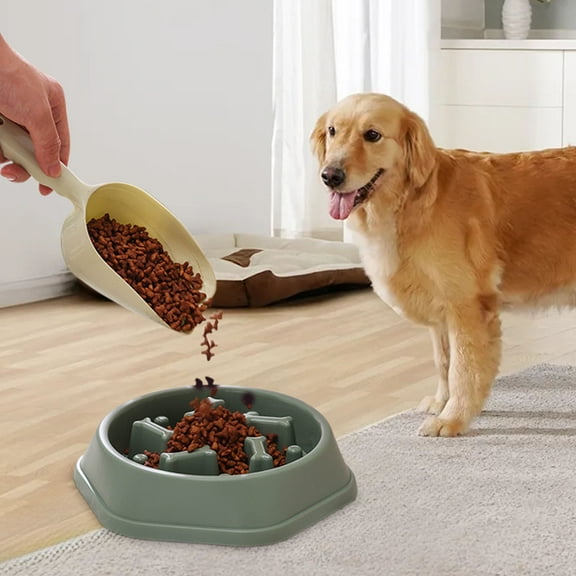 Slow Feeder Dog Bowl for Small/Medium Breeds - Anti-Choking Design Pet Food Bowl, Extended Meal Time & Easy-Clean (8.7Inch)