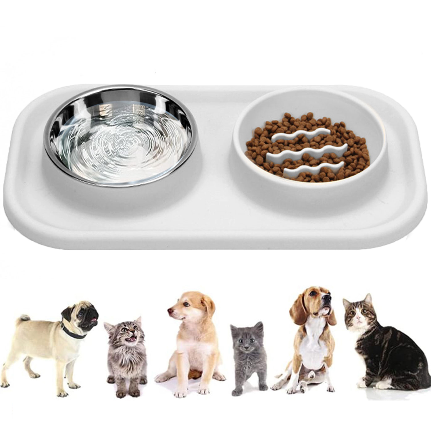 Van Ness Non Skid Large Stainless Steel Dog Bowl, 96oz
