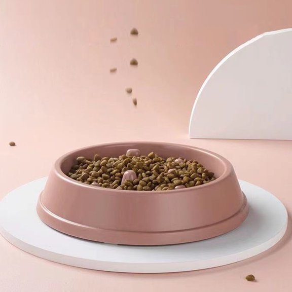 Slow Feeder Dog Bowls Anti-Choking Puzzle Cat Food Bowls Anti- Interactive Feeding Slow Down Eating Bloat Stop Maze Dishes For All Breeds Pets-Pink A