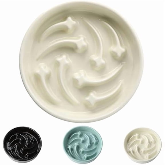 Slow Feeder Dog Bowls, Anti-Gulping Pet Food Bowl Reduce Choking, Heavy Puzzle Maze Design Pet Dishes for Fast Eaters
