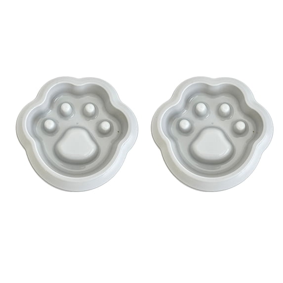 Slow Feeder Dog Bowls Cat Bowls, Puzzle Food Dish for Fast Eaters, Small Breed Pet Bowl, Gray