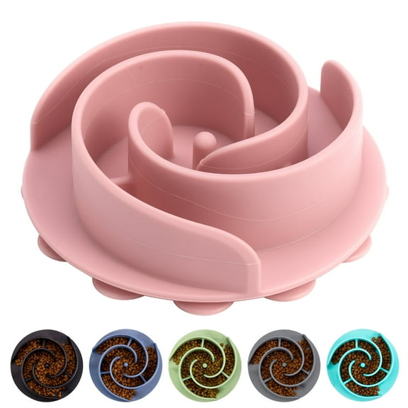 Slow Feeder Dog Bowls Insert, Bestalk Soft Silicone Dog Slow Eating Feeder Insert with Suction Cups for Small, Medium and Large Dogs, Fit into Basic Bowls and Elevated Dog Bowls
