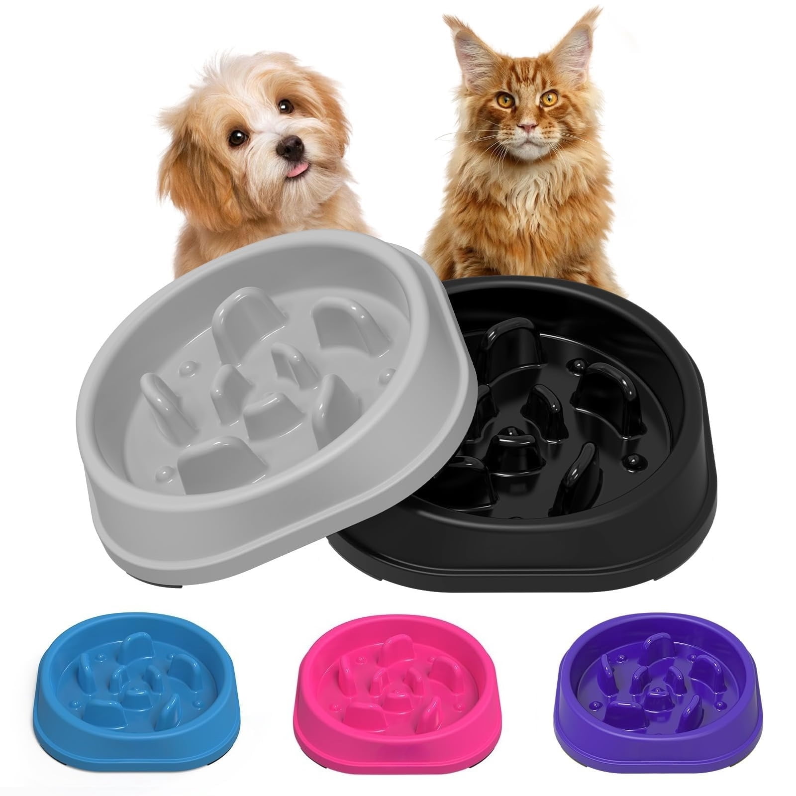 Slow Feeder Dog Bowls, Pet Supplies that Slow Down Eating, Pet Food Bowls, Maze Dog Puzzle Feeder for Medium Breed
