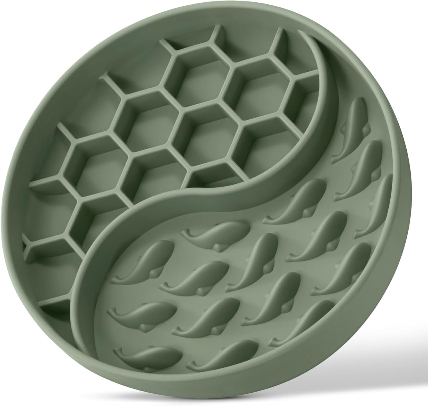 Silicone Slow Feeder Dog Bowl With Suction Cups - Anti-Choking Pet Food Bowl For Dogs & Cats