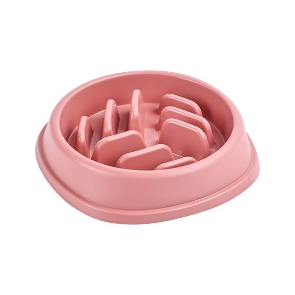 Slow Feeder Dog Bowls and Cat Feeder with 8.26 Inch Large Capacity Non Slip Dog Food Bowl for Fast Eating Puppies and for Dog Bowls,Pink