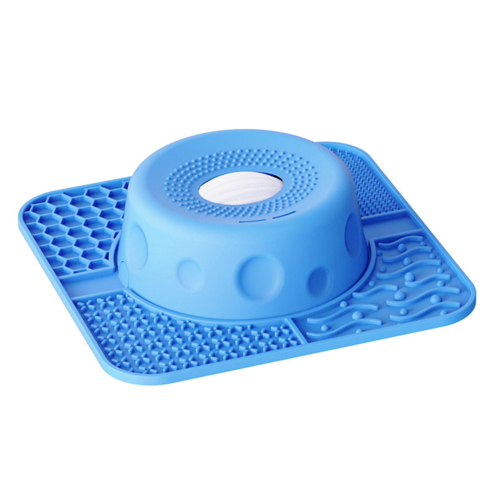 Slow Feeder Dog Lick Bowl With Rolling Ball, Anti-Slip Slow Feeding Bowl For Liquid Treats, Bone Broth, Yogurt,Wet Food, Anxiety Relief Enrichment Lick Toy For All Dogs & Cats 11"x9"x3"