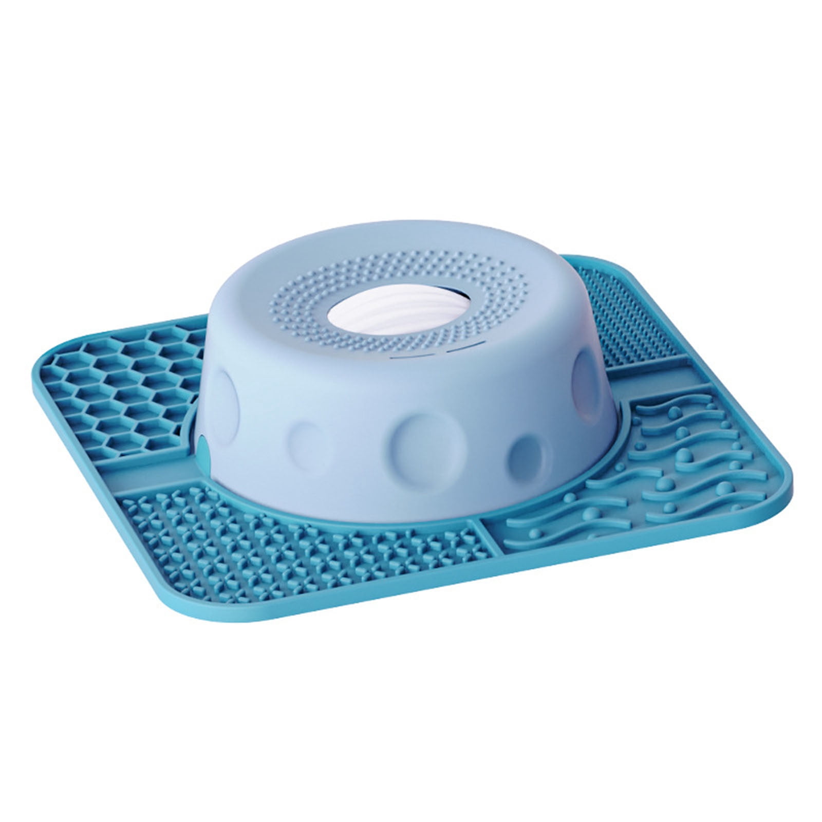 Slow Feeder Dog Lick Bowl With Rolling Ball, Anti-Slip Slow Feeding Bowl For Liquid Treats, Bone Broth, Yogurt,Wet Food, Anxiety Relief Enrichment Lick Toy For All Dogs & Cats 11"x9"x3"