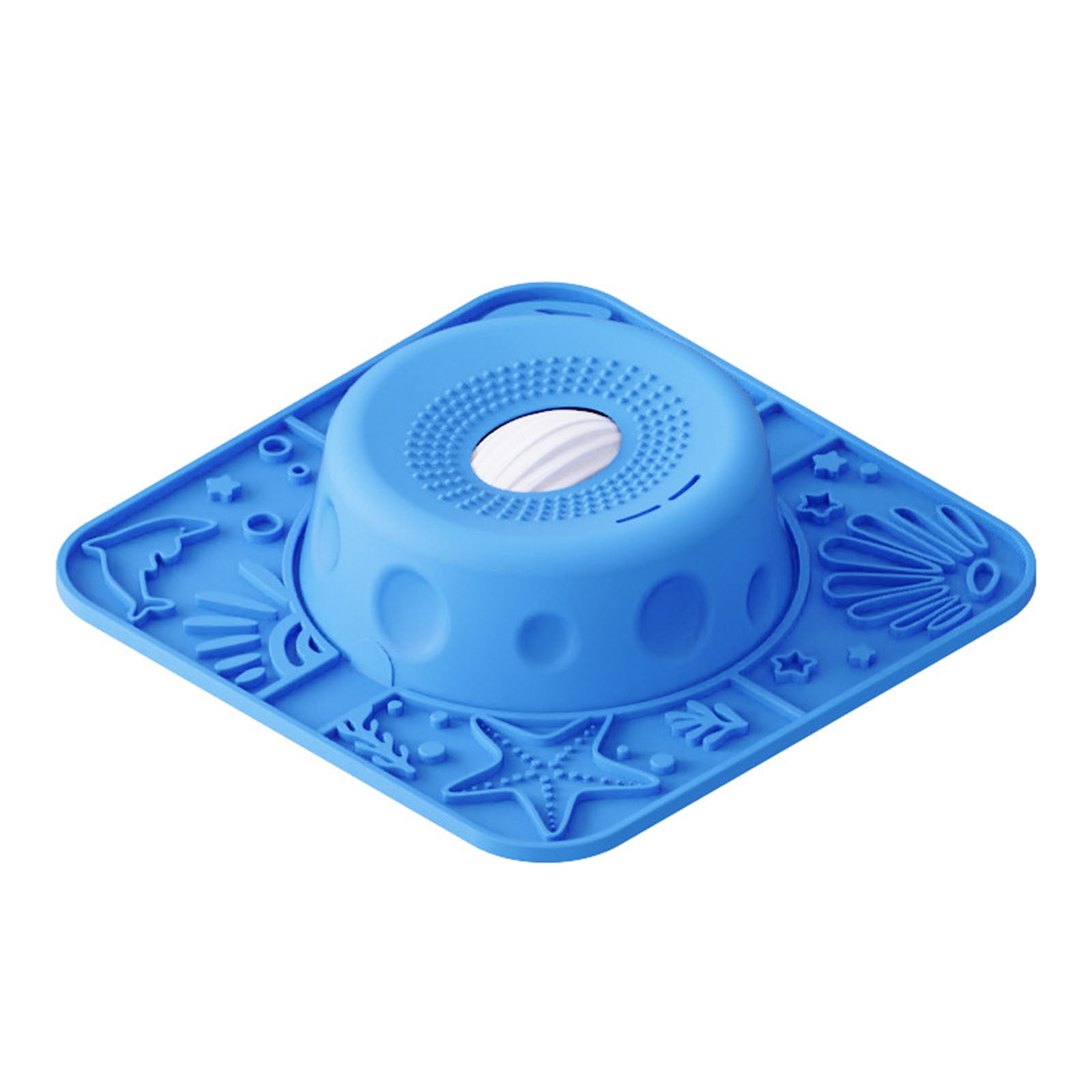Slow Feeder Dog Lick Bowl With Rolling Ball, Anti-Slip Slow Feeding Bowl For Liquid Treats, Bone Broth, Yogurt,Wet Food, Anxiety Relief Enrichment Lick Toy For All Dogs & Cats 11"x9"x3"