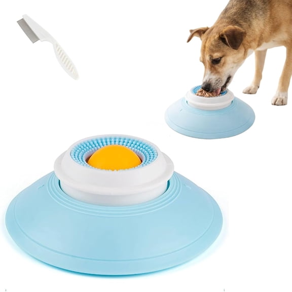 Slow Feeder Dog Lick Sphere, Interactive Lick Bowl for Dogs & Cats, Ball-Shaped Liquid Food Feeder, Non-Slip Enrichment Toy for Wet Food & Treats