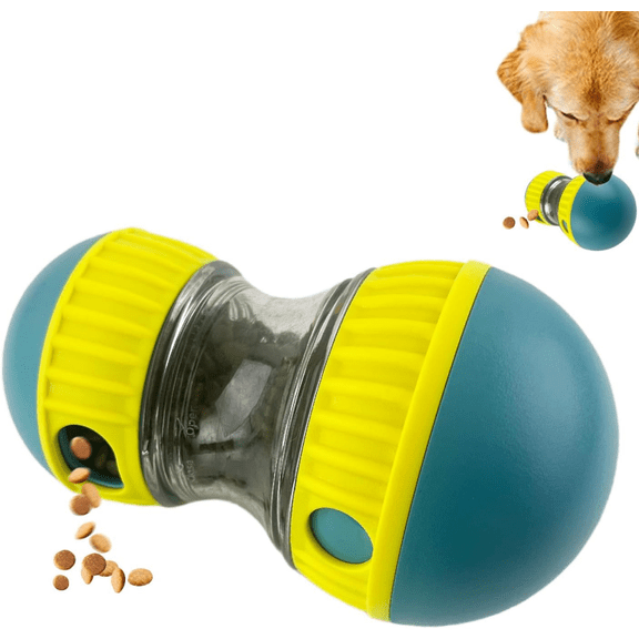 【Slow Feeder Dog Toy Puzzle Ball】Interactive Treat Dispenser for Fast Eaters, Mental Stimulation & Boredom Relief. Food-Grade ABS, Adjustable Difficulty for Small/Large Dogs