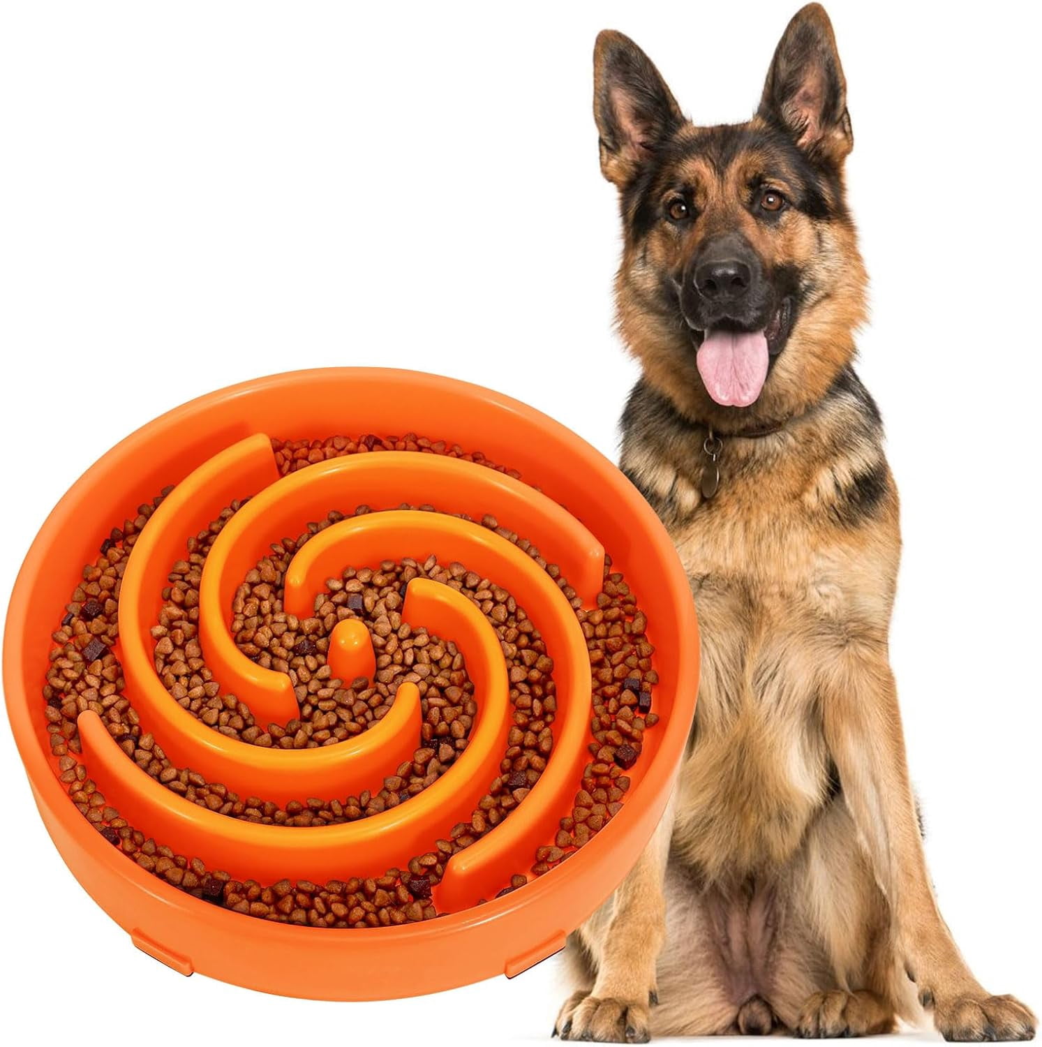 Picture of Slow Feeder Dogs Bowl for Large Medium Dogs,Anti-Gulping Pet Slower ...