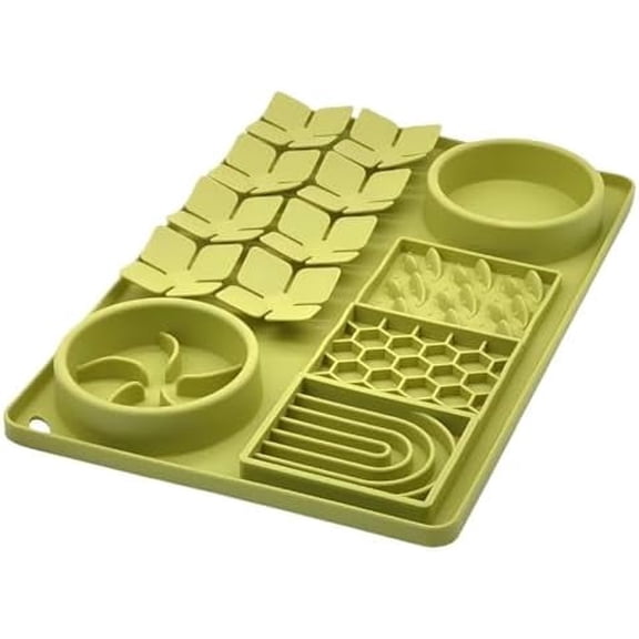 Slow Feeder Lick Mat - Suction Cup Silicone Mat for Dogs & Cats, Interactive Snuffle Toy for Slow Eating
