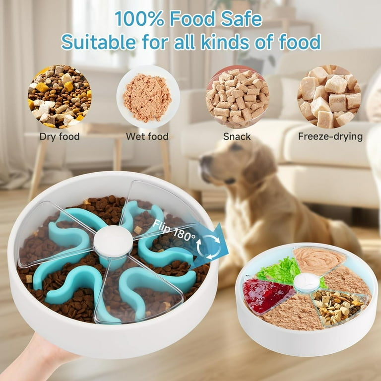 Slow Feeder Maze Dog Bowl Non-Slip Interactive Feeder for Dry