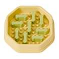 thumbnail image 1 of Slow Feeder Pet Bowl with Removable Insert, Non-Slip Anti-Choking Food Dish for Healthy Eating Dogs and Cats, Yellow, 1 of 3