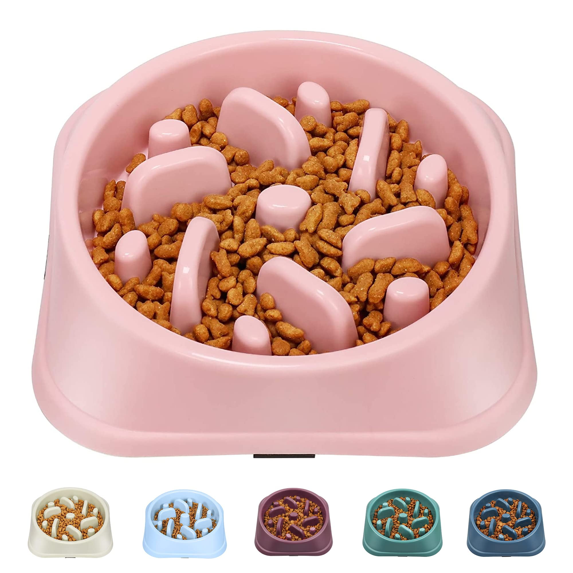 Slow Feeder Small Dog Bowl - Anti-Slip Puzzle Bowl Feeder, Interactive Bloat Stop, Anti-Choking