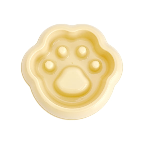 Slow-Feeding Bowl for Dogs and Cats, Anti-Choking Design, Durable Plastic Paw Print Bowl, Pet Feeding Accessory