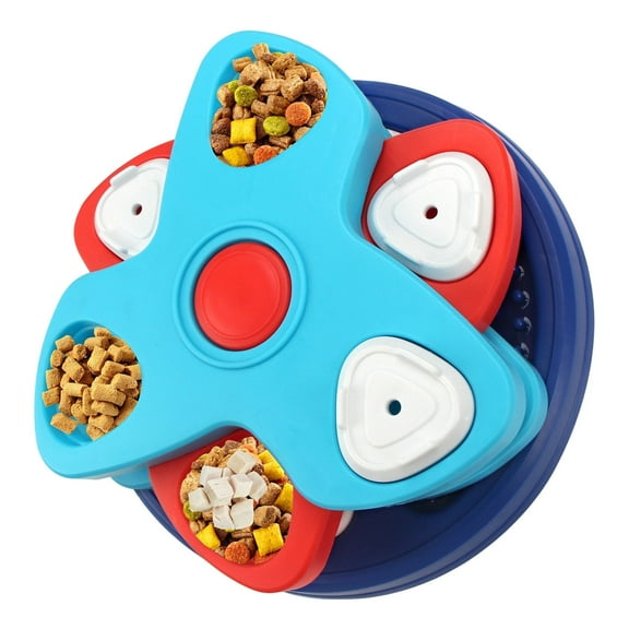 Slow Feeding Dog Bowl Interactive Puzzle Toy for Digestive Support Mental Stimulation IQ Training Pet Snack Dispenser Enrichment Game for Smart Dogs and Cats