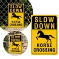 thumbnail image 1 of Slow Down Horse Crossing Sign, Aluminum Sign 8x12 Inch | Eye-Catching, Durable, Rust-Resistant | Easy to Install Indoor/Outdoor Decor, Wall Art & Wildlife Awareness Sign, 1 of 5