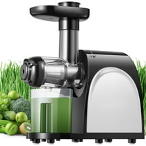 Slow Juicer High Juice Yield ＆ Easy Clean, Cold Press Juicer with Reverse Function＆ Quiet Motor