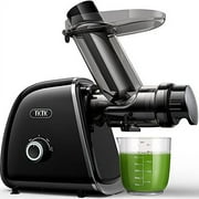 Slow Juicer, TKTK Multipurpose Masticating Juicer Extractor with Wide Feed Chute & 2-Speed Modes, Cold Press Juicer 92% Juicer Yield, Quiet Motor & Easy to Clean with Recipe for Fruits & Veg