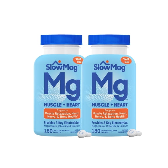 Slow Mag Muscle & Heart Tablets 180ct Twin