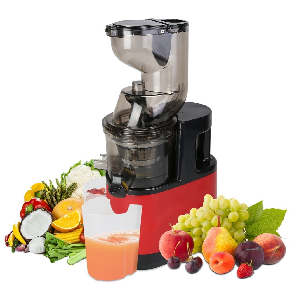 Slow Masticating Cold Press Juicer, 300W High Efficiency Juicer Machine, Juice Pulp Separation with Anti-Drip Design & Reverse Mode