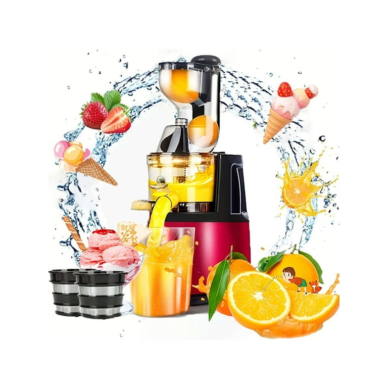 Slow Masticating Juicer Cold Press Juice Extractor Apple Orange Citrus  Juicer Machine with Wide Chute Quiet Motor for Fruit Vegetables