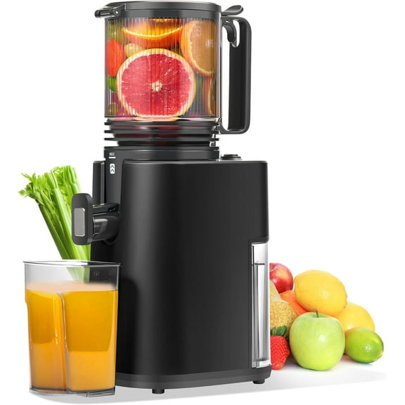 Slow Masticating Juicer Machines with 5.5" Large Feed Chute for Most Fruits and Vegetables