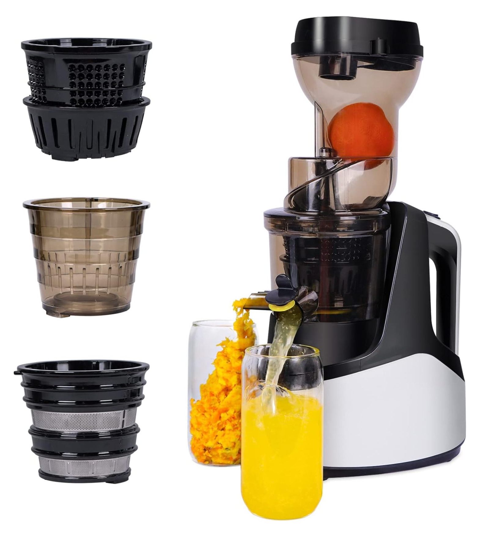 Slow Masticating Juicer Maker Machines with Big Wide 82mm Slot 1000ml Juice Cup for Fruits