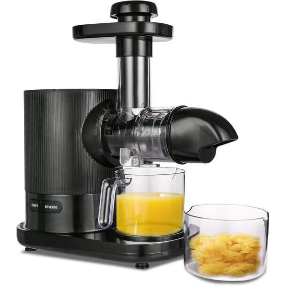 Slow Masticating Juicer Slow Juicer Extractor Slow Masticating Juicer Machine Cold Press Juicer with Quiet Motor and Reverse Function High Juice Yield for Fruits and Vegetables