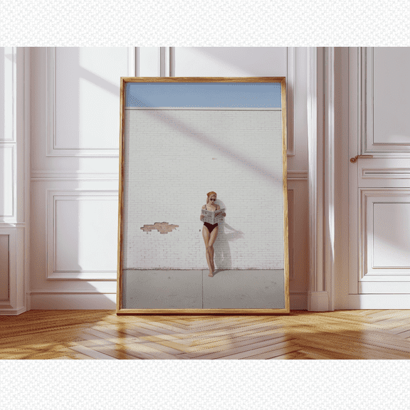 Slow Morning Minimalist Summer Editorial Poster , Poster Print Only