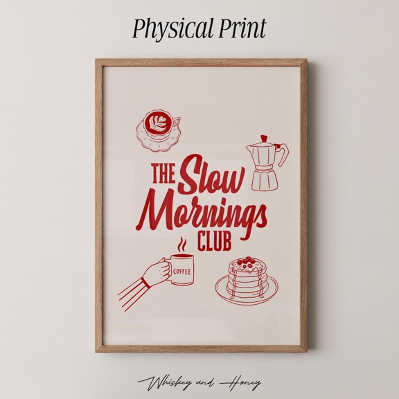 Slow Mornings Kitchen Wall Art Coffee Bar Decor
