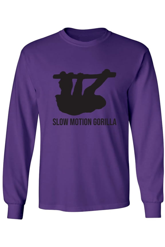 Slow Motion Gorilla Adult Long Sleeve T-shirt