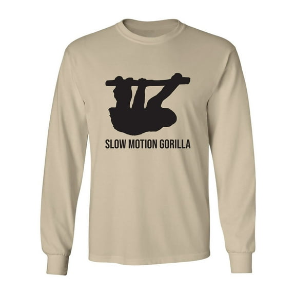 Slow Motion Gorilla Adult Long Sleeve T-shirt