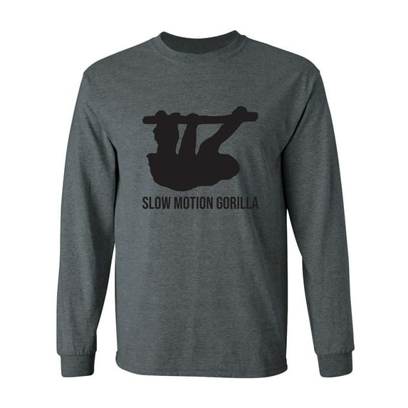 Slow Motion Gorilla Adult Long Sleeve T-shirt